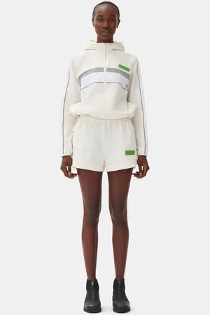 Ganni Stretch Shell Shorts in White Damengröße 40