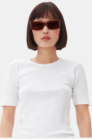 Ganni X Ace & Tate Kayla Sonnenbrille in Beige Damengröße Einheitsgröße Acetate