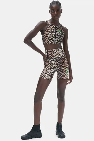 Ganni Ultra-High-Waist-Sportshorts in Mixed Damengröße XXS