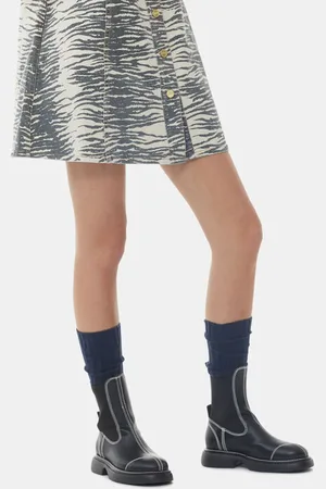 Ganni EVA schwarze mittelhohe Chelsea-Stiefel für den Alltag in Damengröße 37