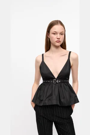 Ganni Duchesse Nylon Strap Top Damengröße 32 Polyurethane/Recycelte Polyester