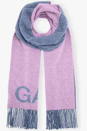 Ganni Lilac Fringed Schal in Damengröße Einheitsgröße