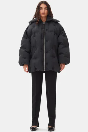Ganni Midi Tech Pufferjacke Damengröße Klein/Mittel