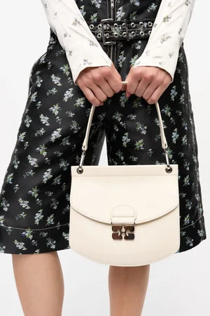 Ganni Cremefarbene kleine Apo-G-Tasche in White Damengröße Einheitsgröße