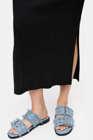 Ganni Blaue feminine Sandalen in Damengröße 39 Recycelte Baumwolle