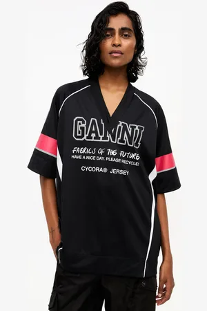 Ganni Übergroßes Future T-Shirt in Damengröße Klein/Mittel