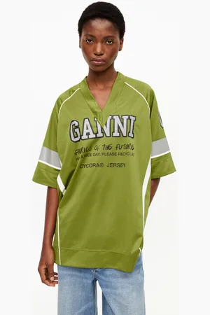 Ganni Übergroßes Future T-Shirt in Damengröße Klein/Mittel