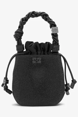 Ganni Schwarze Mini-Bou-Beuteltasche in Damengröße Einheitsgröße Recycelte Polyester