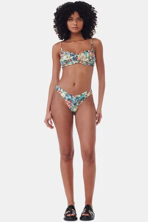 Ganni Recycled Printed Lowrise Bikini Briefs in Mixed Damengröße 40
