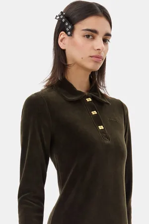 Ganni Schwarze Schleifen-Haarspange mit Ösen in Damengröße Einheitsgröße Recycelte Polyester