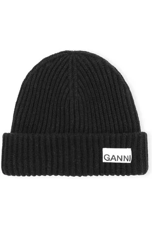 Ganni Beanie in Damengröße Einheitsgröße Polyamid/Recycling-Wolle/Wolle