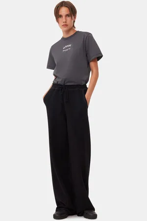 Ganni Light Isoli Wide Leg Hose Damengröße Mittel