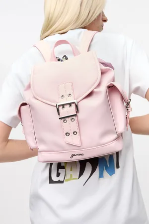 Ganni Pinker kleiner Bucky-Rucksack in Chalk Pink Damengröße Einheitsgröße