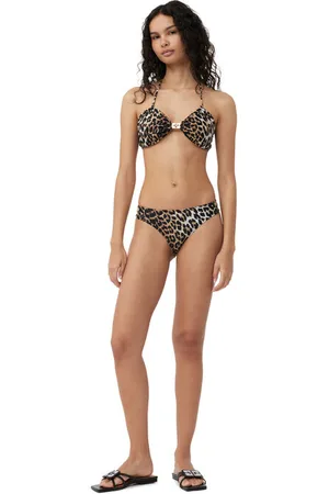 Ganni Leoparden-Bikinihose in Damengröße 34