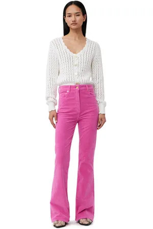 Ganni Pink Washed Corduroy Iry Hose in Damengröße 25