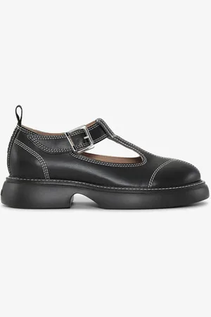 Ganni EVA schwarze Mary-Jane-Schnallenschuhe für den Alltag in Damengröße 36