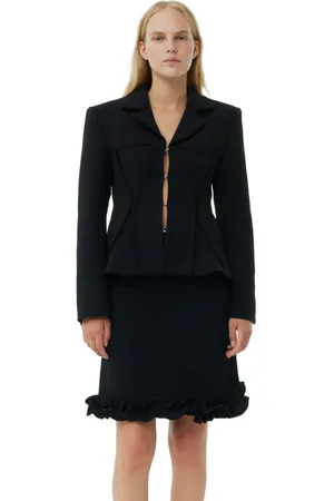 Ganni Bonded Crepe Fitted Blazer Damengröße 44