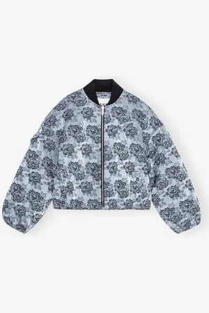 Ganni Botanical Jacquard Bomber Jacket in Damengröße Groß/XL