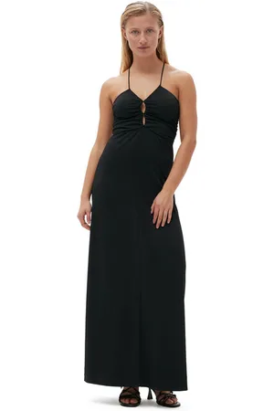Ganni Glänzendes Maxikleid in Damengröße 32 Riemen