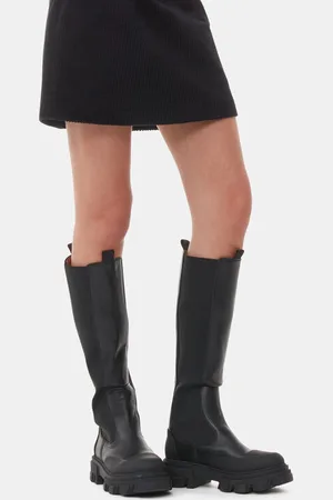 Ganni Kniehohe Chelsea Boots in Damengröße 40