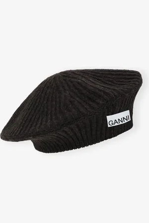 Ganni Baskenmütze in Black Damengröße Einheitsgröße