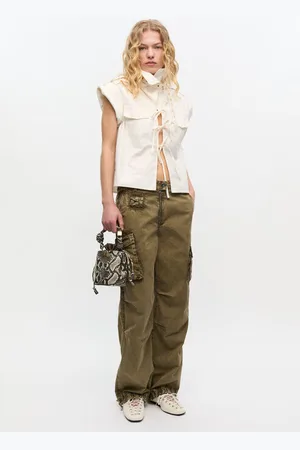 Ganni Grüne Hose in Green Damengröße 38