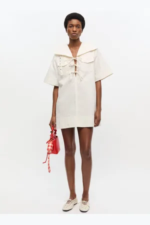 Ganni Off-White Minikleid Damengröße 42