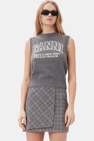 Ganni Rectangular Sonnenbrille Damengröße Einheitsgröße Acetate