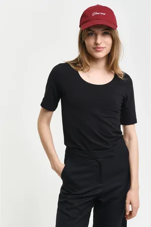 GANT Damen Kurzarmshirt mit U-Ausschnitt (XS)