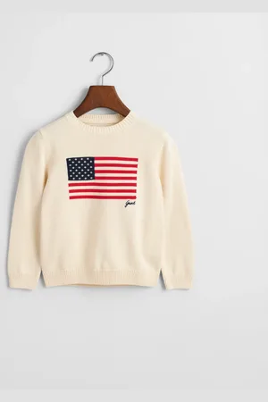 GANT Kids Kids Flag Rundhalspullover mit Intarsie (92)