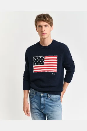 GANT Herren Flag Rundhalspullover mit Intarsie (XS)