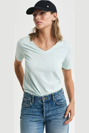 GANT Damen Sunfaded V-Neck T-Shirt (XS)