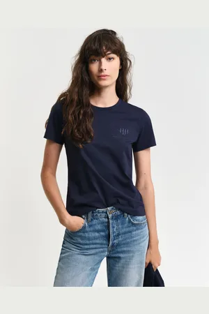 GANT Damen Tonal Archive Shield T-Shirt (XS)