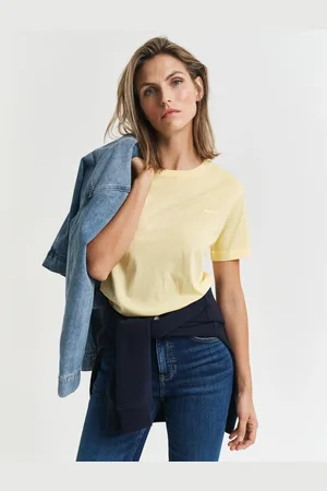 GANT Damen Sunfaded Rundhals-T-Shirt (XS)