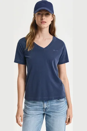 GANT Damen Sunfaded V-Neck T-Shirt (XS)