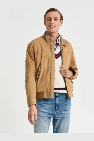 GANT Herren Harrington Jacke aus Veloursleder (S)