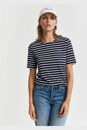 GANT Damen T-Shirt mit Marinestreifen (XS)