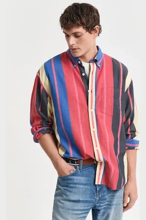 GANT Herren Oversized Fit Seersucker Hemd mit Streifen (M)