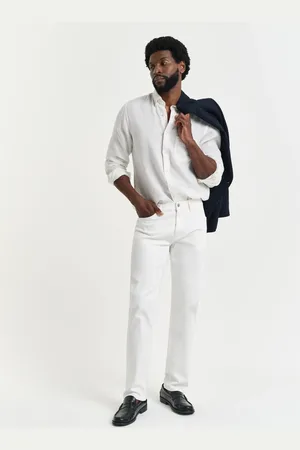GANT Herren Weiße Regular Fit Jeans (30/32)