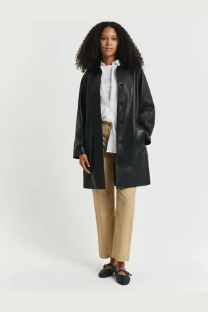 GANT Damen Kurzmantel aus Leder (XS)