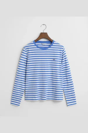 GANT Damen Shield Langarm-T-Shirt mit Streifen (XS)