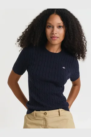 GANT Damen Zopfstrick-Pullover aus Stretch-Baumwolle (XS)