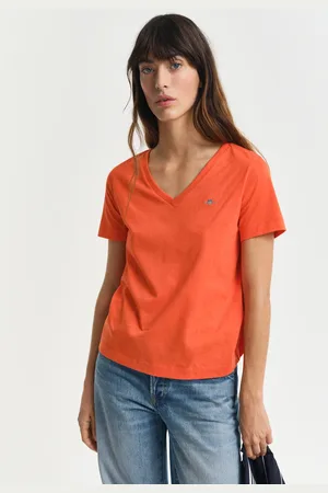 GANT Damen Shield V-Neck T-Shirt (XS)