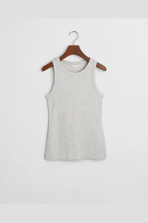 GANT Damen Geripptes Tanktop mit hohem Kragen (XS)