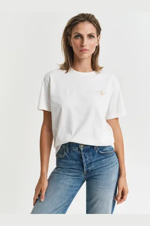 GANT Damen Anchor T-Shirt mit Stickerei (XS)