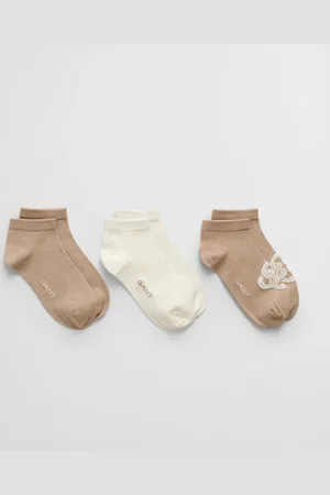 GANT Damen 3er-Pack Monogram Knöchelsocken (36-38)