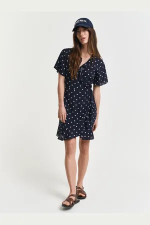 GANT Damen Rüschenkleid mit Pünktchen-Print (34)