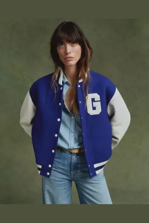 GANT Damen Varsity Jacke aus Ledermix (S)