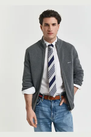 GANT Herren Strickjacke aus Baumwoll-Piqué (S)