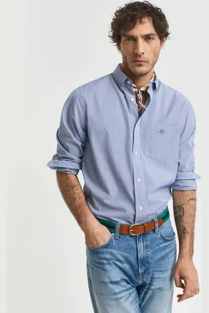 GANT Herren Regular Fit Classic Banker Stripe Popeline Hemd (S)